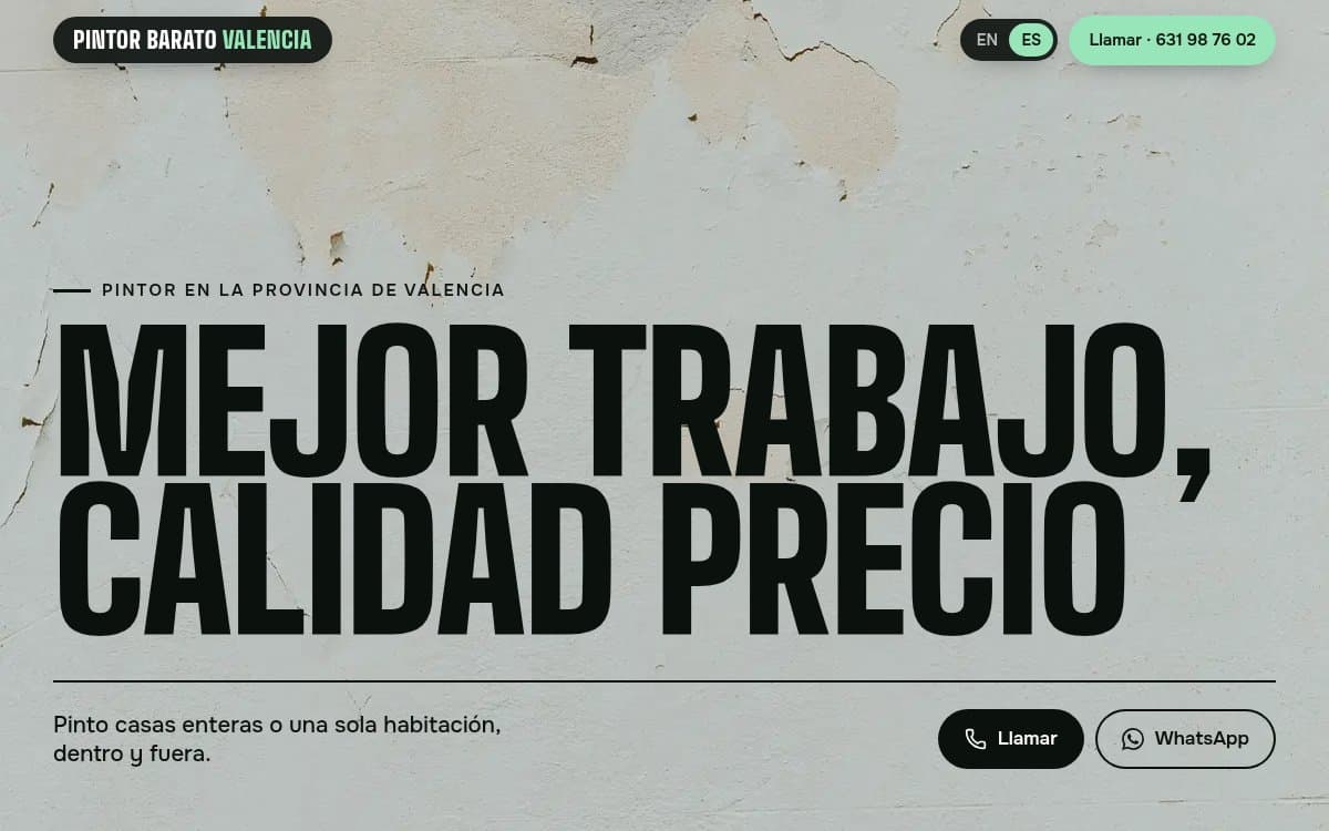 Screenshot of Pintor Barato Valencia